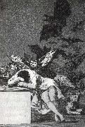 Francisco Goya El Sueno de la razon produce monstruos painting